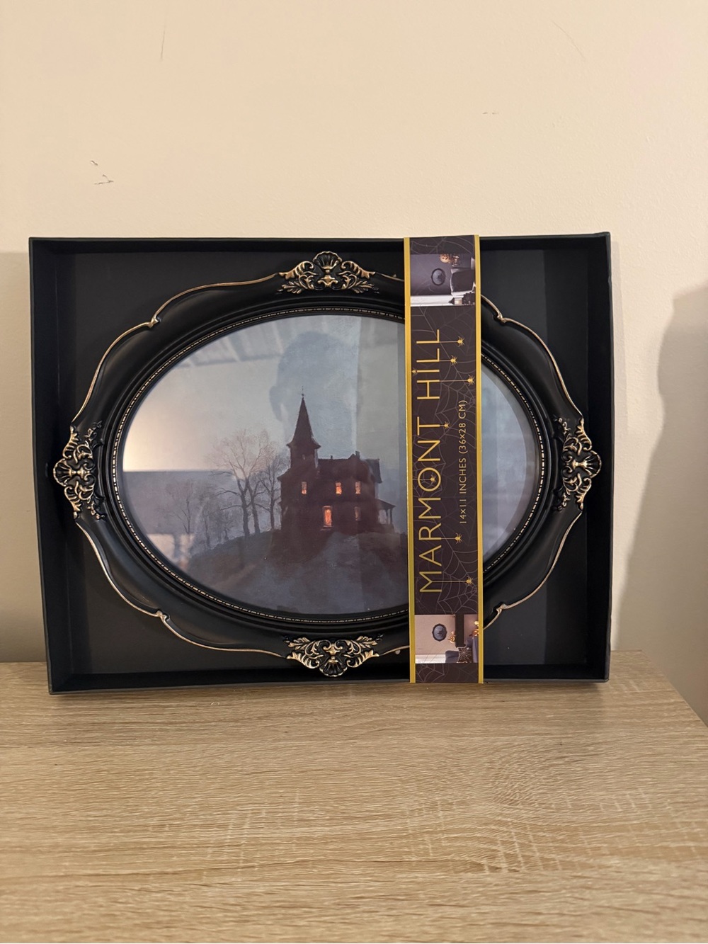 Marmont Hill Vintage Inspired Halloween Haunted House on Hill Wall Picture